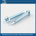 Blue Zinc Galvanized Cross Recess Hex Head Screw